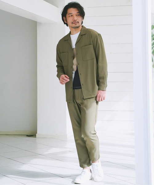 IKKA LOUNGE（イッカラウンジ）の「イージーケアイージーアンクルパンツ（その他パンツ・メンズ・ライトグレー/オリーブ・XL/L/S/M）」の5枚目の写真