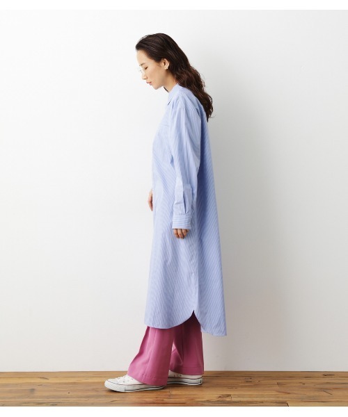 RODEO CROWNS WIDE BOWL（ロデオクラウンズワイドボウル）の「ボタンダウンシャツワンピース（シャツワンピース・レディース・グリーン系その他/ブルー系その他2・FREE）」の7枚目の写真