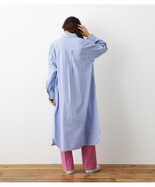 RODEO CROWNS WIDE BOWL（ロデオクラウンズワイドボウル）の「ボタンダウンシャツワンピース（シャツワンピース・レディース・グリーン系その他/ブルー系その他2・FREE）」の8枚目の写真