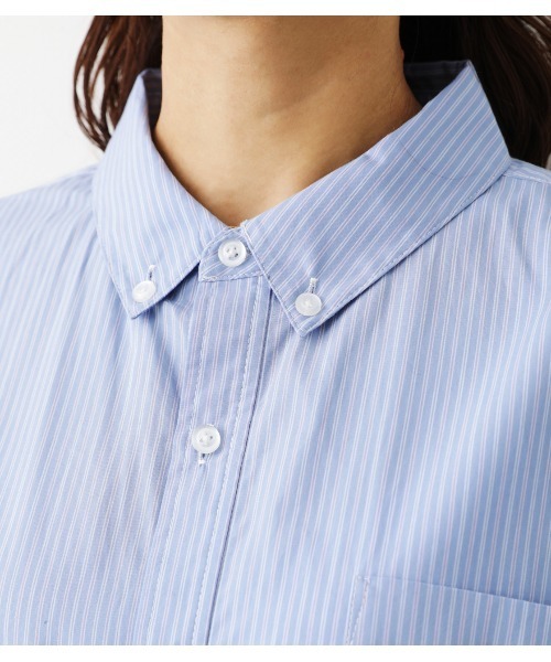 RODEO CROWNS WIDE BOWL（ロデオクラウンズワイドボウル）の「ボタンダウンシャツワンピース（シャツワンピース・レディース・グリーン系その他/ブルー系その他2・FREE）」の9枚目の写真