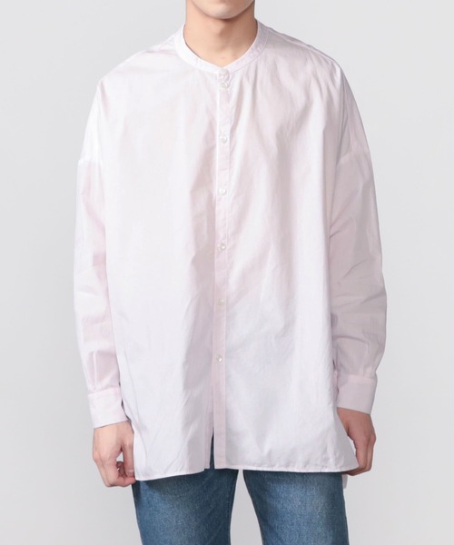 GALLEGO DESPORTES（ギャレゴデスポート）の「GALLEGO DESPORTES | ラージバンドカラーシャツ MEN（シャツ/ブラウス・メンズ・ピンク/ブルー/アイボリー・MEDIUM/LARGE）」の3枚目の写真