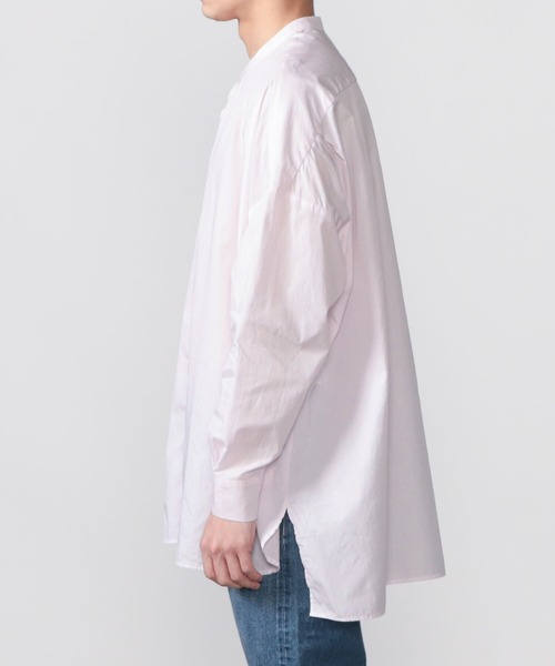 GALLEGO DESPORTES（ギャレゴデスポート）の「GALLEGO DESPORTES | ラージバンドカラーシャツ MEN（シャツ/ブラウス・メンズ・ピンク/ブルー/アイボリー・MEDIUM/LARGE）」の8枚目の写真