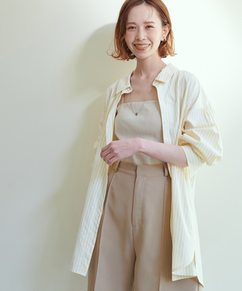 旬顔!ストライプビッグシャツ