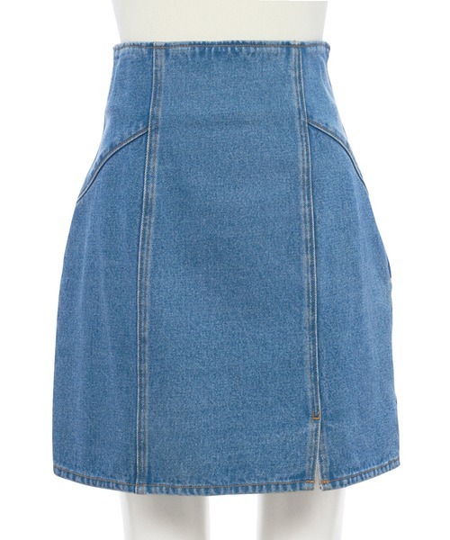 LILY BROWN（リリーブラウン）の「ハイウエストデニムミニスカート（デニムスカート・レディース・ホワイト/ブルー・1/0）」の15枚目の写真
