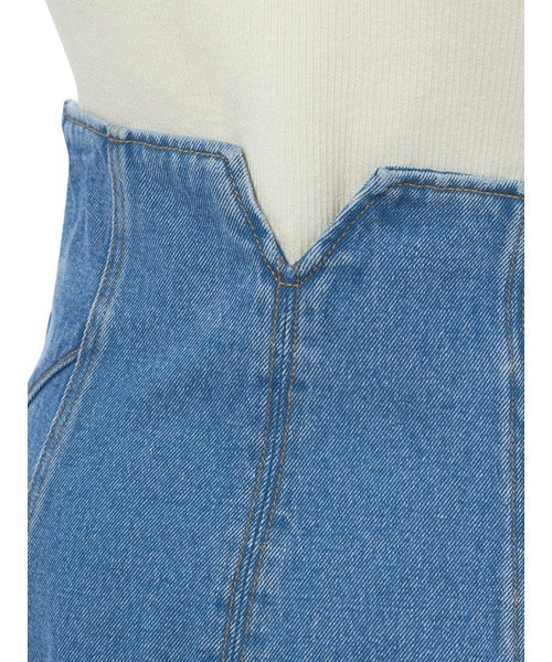 LILY BROWN（リリーブラウン）の「ハイウエストデニムミニスカート（デニムスカート・レディース・ホワイト/ブルー・1/0）」の18枚目の写真