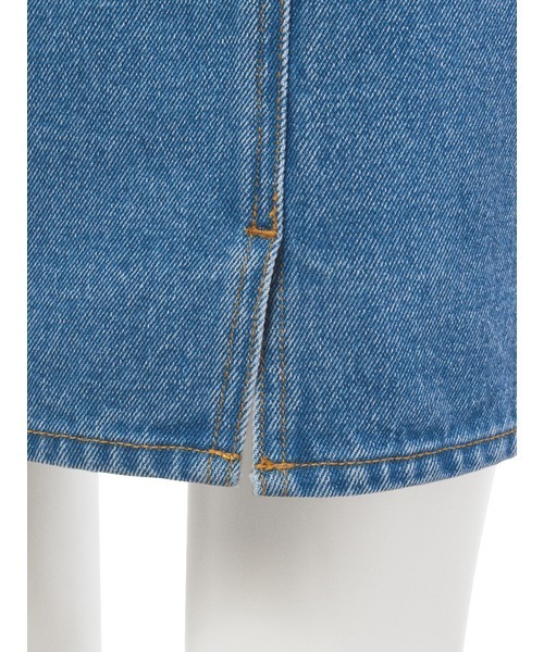 LILY BROWN（リリーブラウン）の「ハイウエストデニムミニスカート（デニムスカート・レディース・ホワイト/ブルー・1/0）」の4枚目の写真