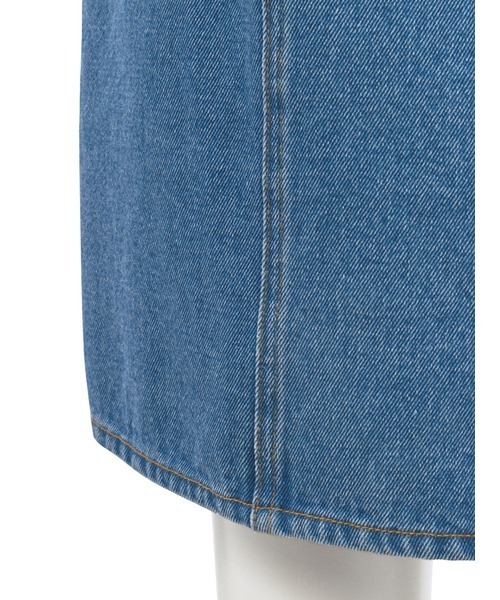 LILY BROWN（リリーブラウン）の「ハイウエストデニムミニスカート（デニムスカート・レディース・ホワイト/ブルー・1/0）」の8枚目の写真