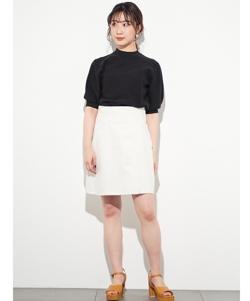 LILY BROWN（リリーブラウン）の「ハイウエストデニムミニスカート（デニムスカート・レディース・ホワイト/ブルー・1/0）」の19枚目の写真