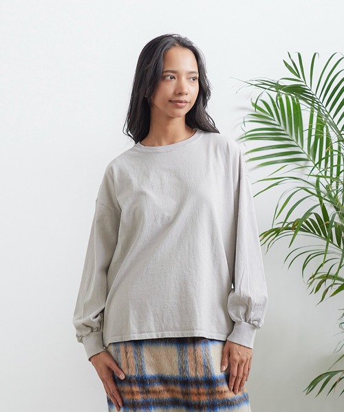 Good On(グッドオン)の「GOOD ON パフT GOLT2203(Tシャツ/カットソー・レディース・ブラック/ネイビー/グレー/クリーム・F)」の2枚目の写真