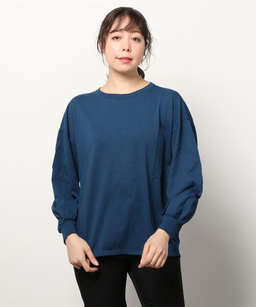 Good On(グッドオン)の「GOOD ON パフT GOLT2203(Tシャツ/カットソー・レディース・ブラック/ネイビー/グレー/クリーム・F)」の8枚目の写真