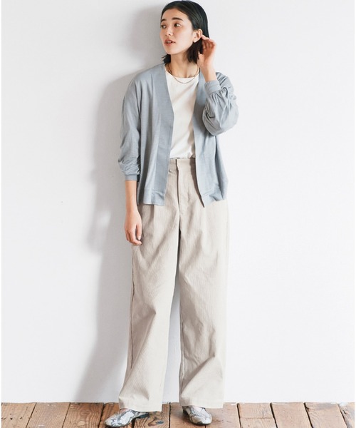 avecmoi(アヴェクモワ)の「【佐藤かなさんプロデュース】 avecmoiコーデュロイパンツ<ライトグレー>(その他パンツ・レディース・ライトグレー・MEDIUM/LARGE/X-LARGE/SMALL)」の3枚目の写真