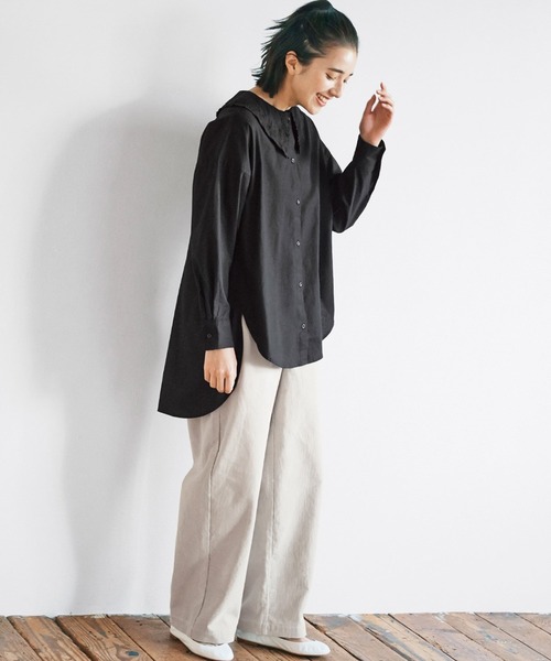 avecmoi(アヴェクモワ)の「【佐藤かなさんプロデュース】 avecmoiコーデュロイパンツ<ライトグレー>(その他パンツ・レディース・ライトグレー・MEDIUM/LARGE/X-LARGE/SMALL)」の8枚目の写真