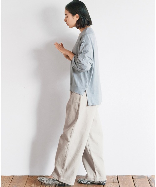avecmoi(アヴェクモワ)の「【佐藤かなさんプロデュース】 avecmoiコーデュロイパンツ<ライトグレー>(その他パンツ・レディース・ライトグレー・MEDIUM/LARGE/X-LARGE/SMALL)」の5枚目の写真