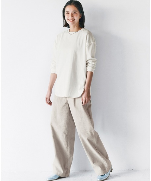 avecmoi(アヴェクモワ)の「【佐藤かなさんプロデュース】 avecmoiコーデュロイパンツ<ライトグレー>(その他パンツ・レディース・ライトグレー・MEDIUM/LARGE/X-LARGE/SMALL)」の14枚目の写真