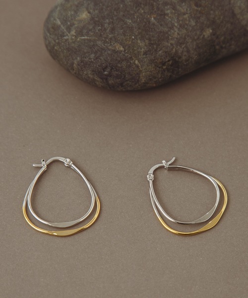 COLOR TOKYO ACCESSORIES（カラートウキョウアクセサリー）の「バイカラーオーバルフープピアス（ピアス（両耳用）・レディース・その他・FREE）」の8枚目の写真