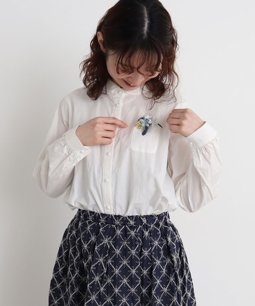 chambre de charme（シャンブルドゥシャーム）の「△cdc レモンとミモザのブローチ（ブローチ/コサージュ・レディース・サックスブルー/アイボリー・FREE）」の20枚目の写真