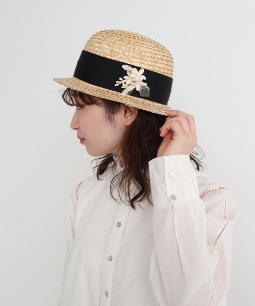 chambre de charme（シャンブルドゥシャーム）の「△cdc レモンとミモザのブローチ（ブローチ/コサージュ・レディース・サックスブルー/アイボリー・FREE）」の19枚目の写真