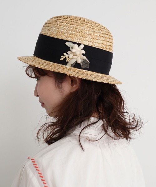 chambre de charme（シャンブルドゥシャーム）の「△cdc レモンとミモザのブローチ（ブローチ/コサージュ・レディース・サックスブルー/アイボリー・FREE）」の16枚目の写真