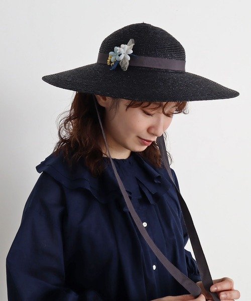 chambre de charme（シャンブルドゥシャーム）の「△cdc レモンとミモザのブローチ（ブローチ/コサージュ・レディース・サックスブルー/アイボリー・FREE）」の15枚目の写真