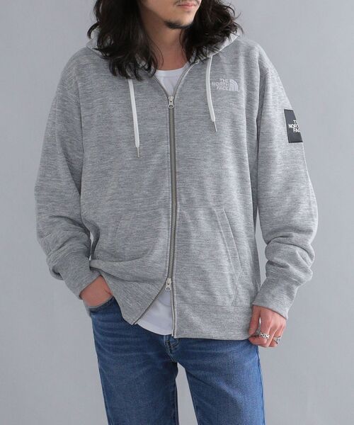 THE NORTH FACE（ザノースフェイス）の「*THE NORTH FACE: スクエア ロゴ スウェット ジップ パーカ（パーカー・メンズ・ブラック/グレー・LARGE/MEDIUM/X-LARGE）」の12枚目の写真