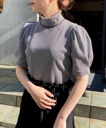 one after another NICE CLAUP | タートルネックイニシャルテレコトップス(Tシャツ/カットソー)