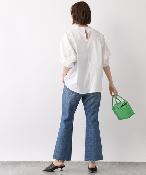 A part by（アパートバイ）の「ステッチカラーパフブラウス6S 277695