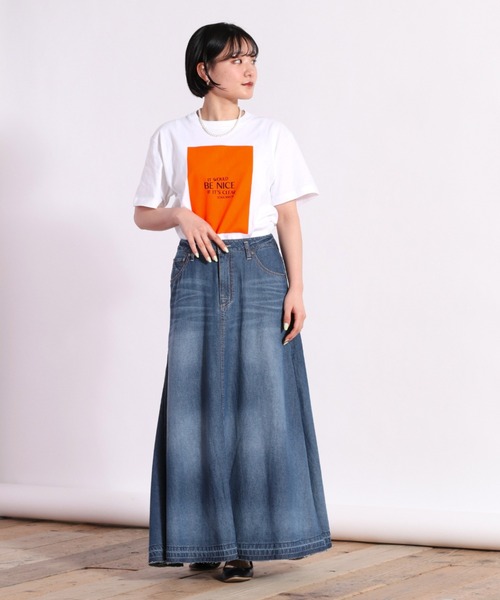 cepo（セポ）の「サーキュラーフレアデニムスカート（デニムスカート・レディース・ネイビー/ブルー系2・S/M）」の17枚目の写真