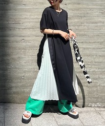 PAGEBOY | プリーツMIXカットワンピース(ワンピース)