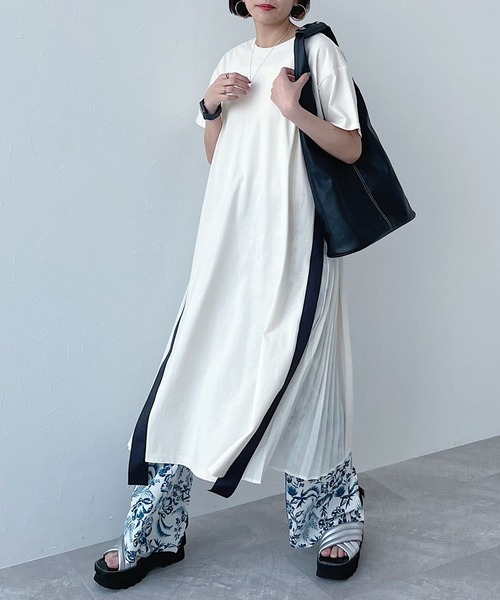 PAGEBOY（ページボーイ）の「プリーツMIXカットワンピース