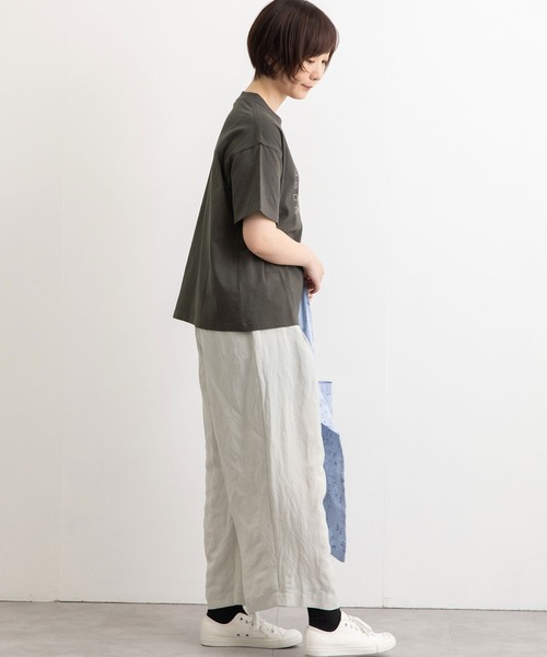 POU DOU DOU（プードゥドゥ）の「カラーネームプリントTee（Tシャツ/カットソー・レディース・オフホワイト/ライトグリーン/ダークグレー/オートミール・3）」の10枚目の写真