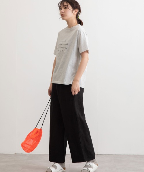 POU DOU DOU（プードゥドゥ）の「カラーネームプリントTee（Tシャツ/カットソー・レディース・オフホワイト/ライトグリーン/ダークグレー/オートミール・3）」の16枚目の写真