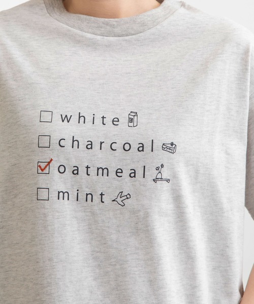 POU DOU DOU（プードゥドゥ）の「カラーネームプリントTee（Tシャツ/カットソー・レディース・オフホワイト/ライトグリーン/ダークグレー/オートミール・3）」の18枚目の写真