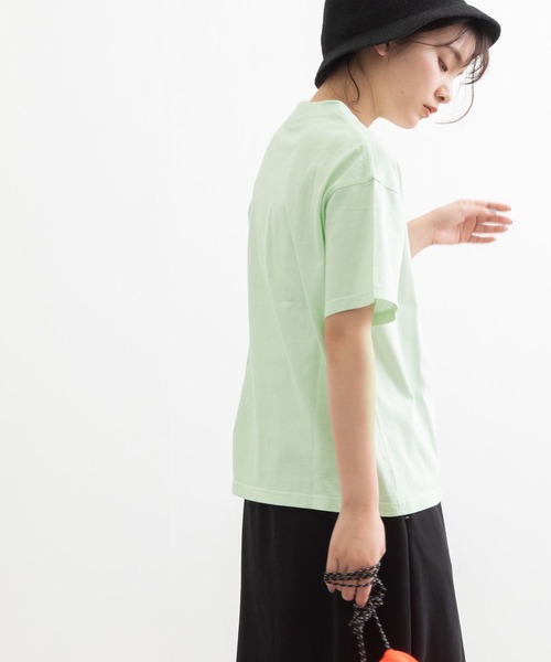 POU DOU DOU（プードゥドゥ）の「カラーネームプリントTee（Tシャツ/カットソー・レディース・オフホワイト/ライトグリーン/ダークグレー/オートミール・3）」の21枚目の写真