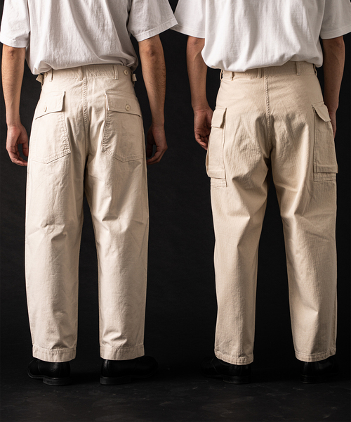 JOURNAL STANDARD（ジャーナルスタンダード）の「【VSシリーズ】 BALLOON ヘリンボーン M43-HBTパンツ（カーゴパンツ・メンズ・カーキ/アイボリー・MEDIUM/LARGE）」の5枚目の写真
