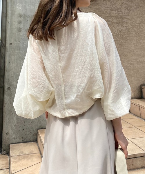 one after another NICE CLAUP（ワンアフターアナザーナイスクラップ）の「肌見せができるシアーボレロインナーセット（アンサンブル・レディース・アイボリー/ブラック/ブラウン系・FREE）」の13枚目の写真