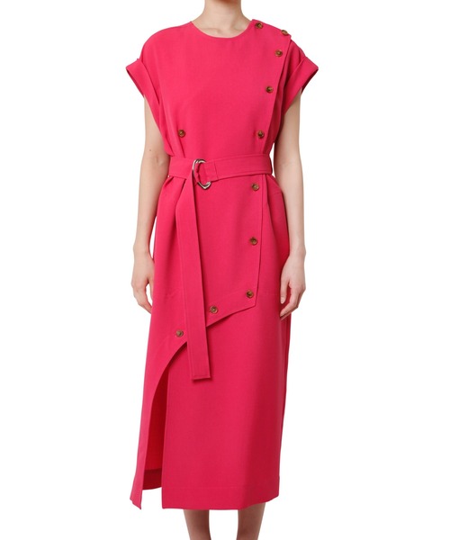 LE CIEL BLEU 38,500円リネンルックユーティリティードレス リネンルックユーティリテードレス / Linen Look Utility Dress