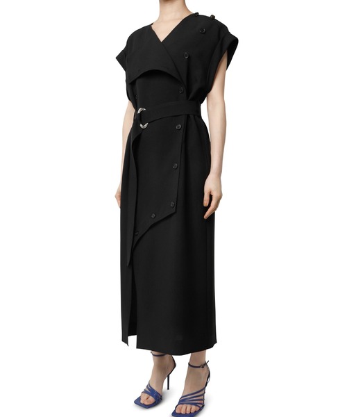 LE CIEL BLEU 38,500円リネンルックユーティリティードレス リネンルックユーティリテードレス / Linen Look Utility Dress