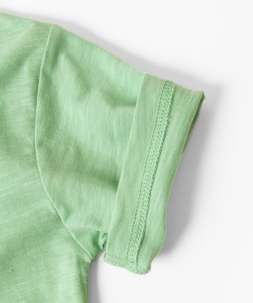 GLAZOS（グラソス）の「スラブ天竺・グラデーションプリント刺繍ロゴVネック半袖Ｔシャツ（Tシャツ/カットソー・キッズ・ブルー/オレンジ/グリーン・150cm/130cm/160cm/170cm/140cm）」の13枚目の写真