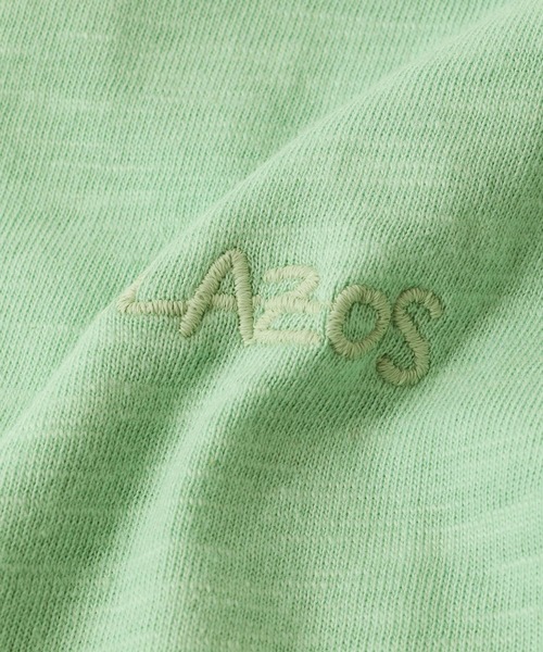 GLAZOS（グラソス）の「スラブ天竺・グラデーションプリント刺繍ロゴVネック半袖Ｔシャツ（Tシャツ/カットソー・キッズ・ブルー/オレンジ/グリーン・150cm/130cm/160cm/170cm/140cm）」の16枚目の写真