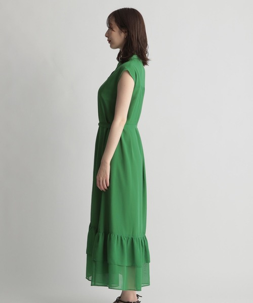 Andemiu(アンデミュウ)の「フロントボタンノースリーブワンピース285898(ワンピース・レディース・ブラック/グリーン/ピンクベージュ/グリーン系その他/ブルー・FREE)」の18枚目の写真