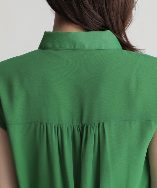 Andemiu(アンデミュウ)の「フロントボタンノースリーブワンピース285898(ワンピース・レディース・ブラック/グリーン/ピンクベージュ/グリーン系その他/ブルー・FREE)」の20枚目の写真