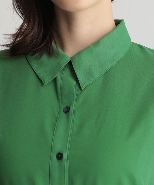 Andemiu(アンデミュウ)の「フロントボタンノースリーブワンピース285898(ワンピース・レディース・ブラック/グリーン/ピンクベージュ/グリーン系その他/ブルー・FREE)」の22枚目の写真