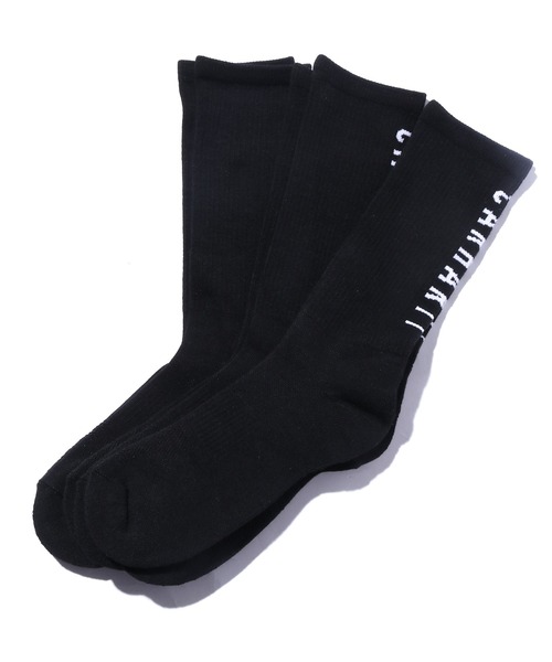 Carhartt（カーハート）の「Carhartt/カーハート Force Midweight Logo Crew Sock 3 Pack ロゴソックス 靴下 3足セット（ソックス/靴下・メンズ・ホワイト/ブラック/グレー・L）」の14枚目の写真