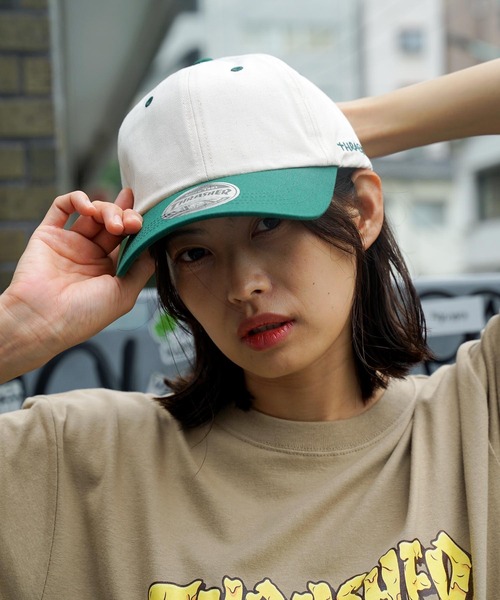 THRASHER（スラッシャー）の「GONZ 2TONE 6P CAP/スラッシャー帽子(キャップ）（キャップ・メンズ・ホワイト×グリーン/ホワイト×グレー/ホワイト×カーキブラウン・FREE）」の7枚目の写真