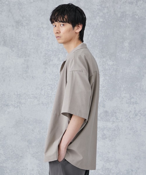 PUBLIC TOKYO（パブリックトウキョウ）の「ユニバーサルオープンカラーシャツ（シャツ/ブラウス・メンズ・サックスブルー/ブラック/ミント/ベージュ/ダークグレー・2/1/3）」の19枚目の写真