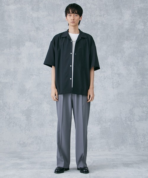 PUBLIC TOKYO（パブリックトウキョウ）の「ユニバーサルオープンカラーシャツ（シャツ/ブラウス・メンズ・サックスブルー/ブラック/ミント/ベージュ/ダークグレー・2/1/3）」の6枚目の写真