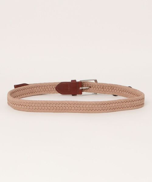 BENETTON (UNITED COLORS OF BENETTON)（ベネトンユナイテッドカラーズオブベネトン）の「編みベルト（ベルト・メンズ・ネイビー/ベージュ・LARGE/MEDIUM/SMALL）」の3枚目の写真