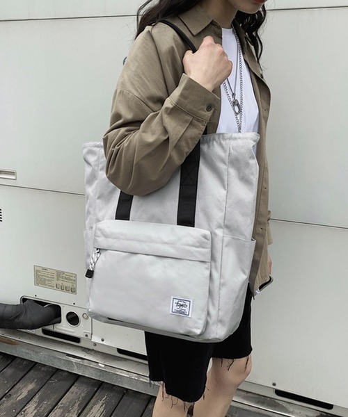 HOOK（フック）の「HOOK- 撥水加工キャンバストートバッグ（トートバッグ・メンズ・ホワイト/ブラック/ネイビー/カーキ・FREE）」の14枚目の写真