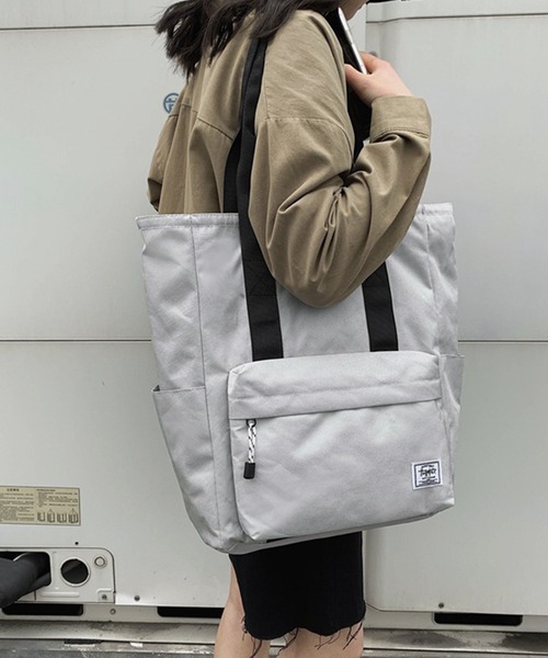 HOOK（フック）の「HOOK- 撥水加工キャンバストートバッグ（トートバッグ・メンズ・ホワイト/ブラック/ネイビー/カーキ・FREE）」の22枚目の写真