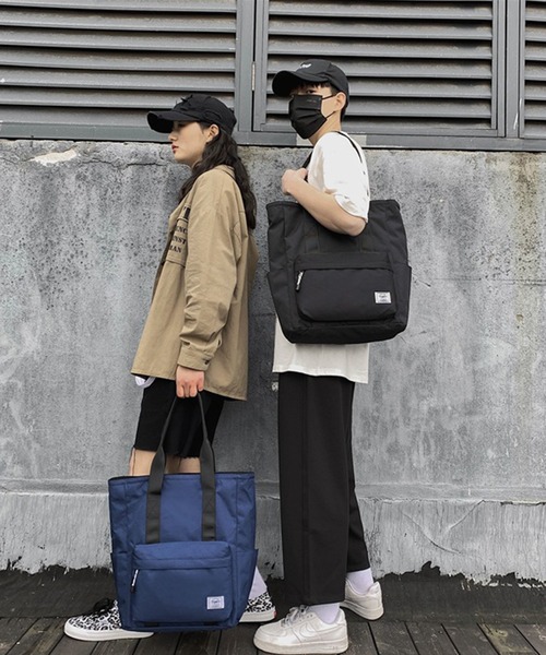 HOOK（フック）の「HOOK- 撥水加工キャンバストートバッグ（トートバッグ・メンズ・ホワイト/ブラック/ネイビー/カーキ・FREE）」の8枚目の写真